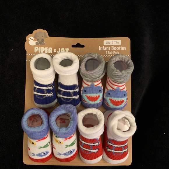 Piper & Jax Other - Infant Booties_4Pair_NWT